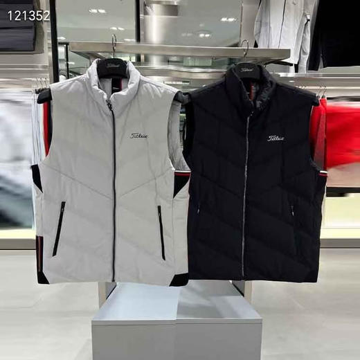 出韩国订单，26新款titleist男装羽绒马甲，春季簿款百搭保暖运动 非常柔软 复杂重工款 90白鸭绒  
浅灰色/黑色
尺码M -XXL 商品图0