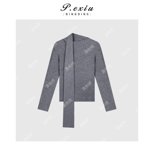 04-2潘依绣丁丁宠粉羊-毛 设计感围脖设计针织衣 Q56105 商品图0