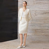 IWY/小香风米白色西装套裙女秋冬气质羊毛通勤职业装时尚工作服CS2592 商品缩略图2