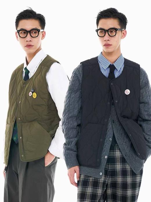 日单外贸 HEAT葫芦型绗缝夹棉防风防水 秋冬男女轻盈薄棉马甲背心 商品图0