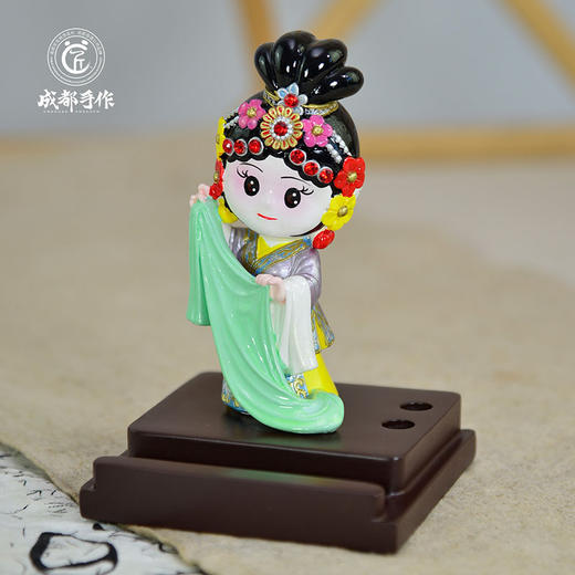 #非遗礼遇季#【成都手作非遗泥塑】手机支架 非遗文创 Q版摆件 特色商务纪念礼品 清仓活动售完即止 商品图6