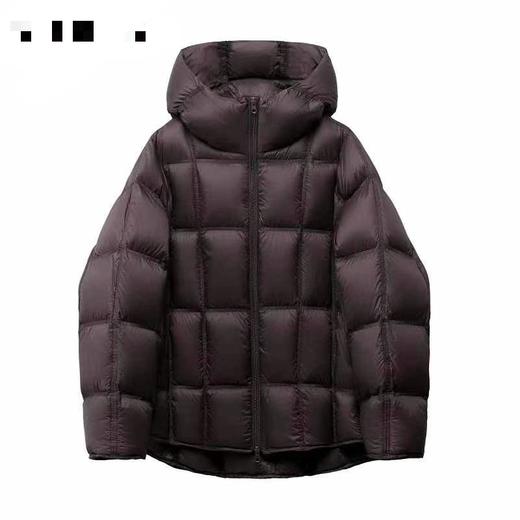 丁摩 小方块羽绒服连帽加厚时尚冬季白鸭绒新款泡芙面包服外套爆款5ZF-1196 商品图3