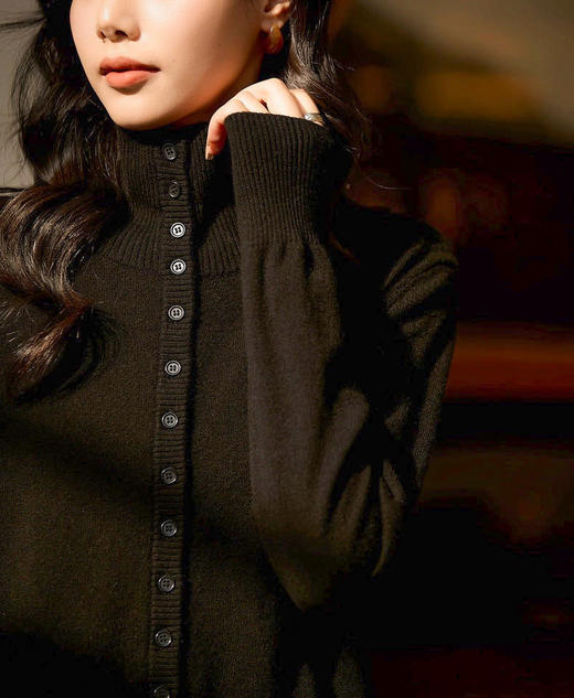 100%绵羊毛高智感率真羊毛立领毛衣 商品图7