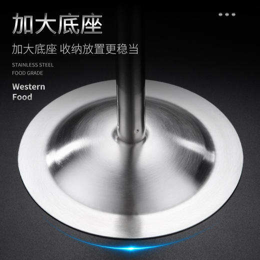 【跨境出口德国 304不锈钢厨具收纳架】304不锈钢厨具旋转置物架家用锅铲汤勺挂架厨房多功能厨具收纳架 商品图3