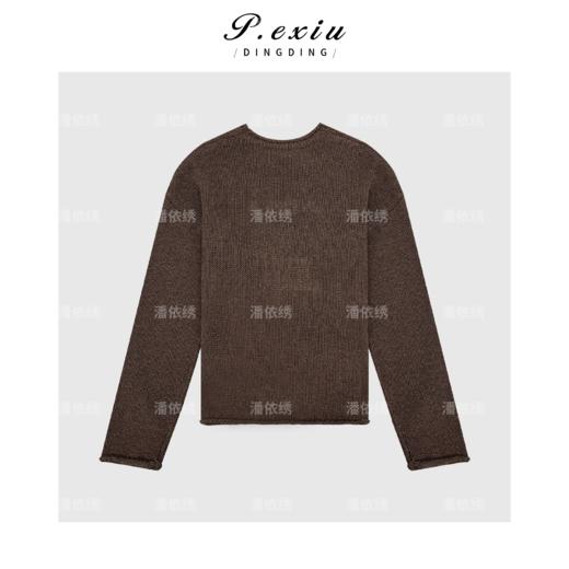 A008潘依绣丁丁宠粉春季新款韩系卡通提花针织长袖上衣 Q25053 商品图1