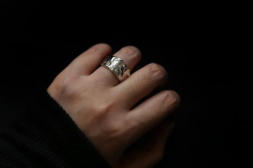 CHEZ BOQUE 覆盖系列原创手工925银蛋壳肌理戒指《破碎》 商品图0