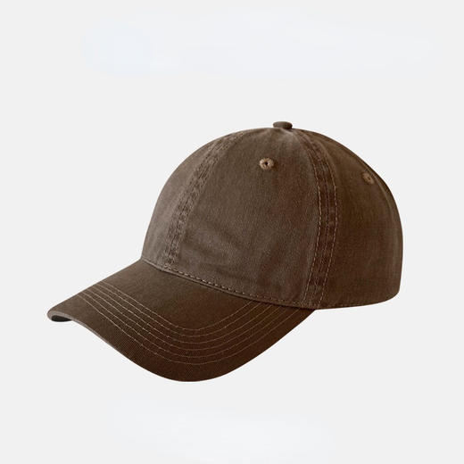 纯色均码水洗棒球帽 复古鸭舌帽 男女遮阳网球防晒帽子（尺码可调节 56-59cm） 商品图7