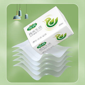 雨森（YUSEN）纯木生活抽纸400张*24包5层厚家庭实惠装抽纸面巾纸手纸源头直发 /家庭清洁/纸品 /清洁纸品 /抽纸 商品图1