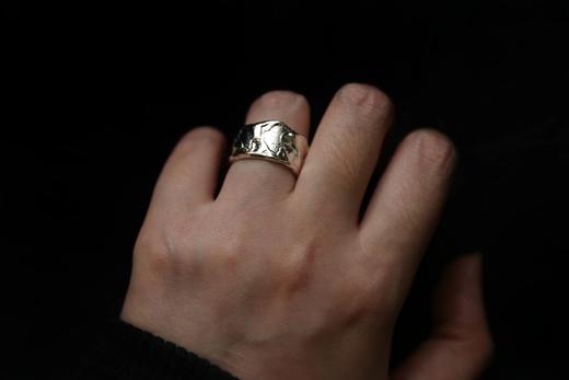 CHEZ BOQUE 覆盖系列原创手工925银蛋壳肌理戒指《破碎》 商品图1