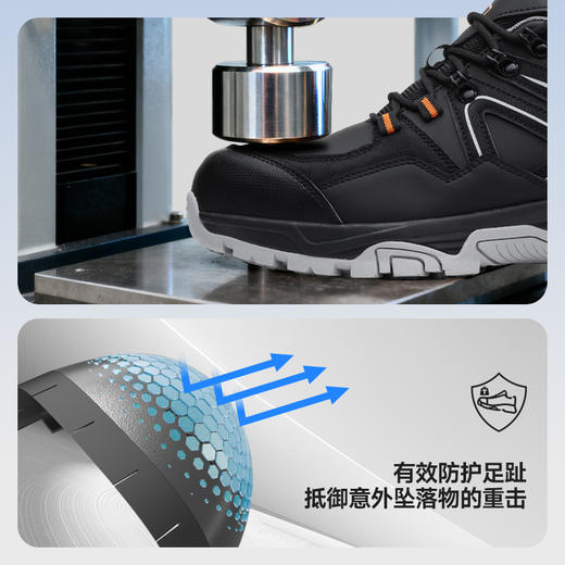 蓝鸥盾劳保鞋男防砸防刺实心MD底四季款欧标4.0凯夫拉科技升级轻便安全鞋 商品图7