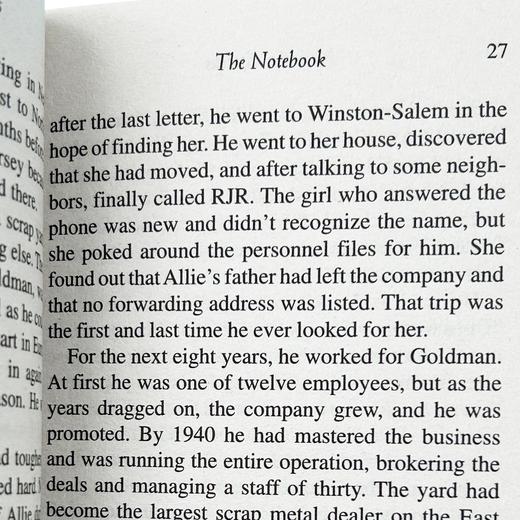 恋恋笔记本 英文原版 The Notebook 恋恋记事本 尼古拉斯 斯帕克斯 Nicholas Sparks 英文版爱情小说 进原版英语书籍 商品图4
