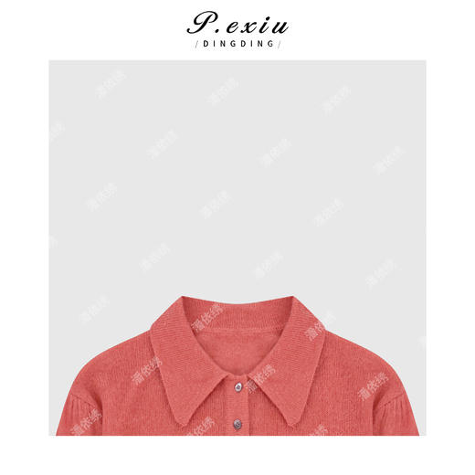 04-2潘依绣丁丁宠粉港味复古翻领针织毛衣 Q56040 商品图2