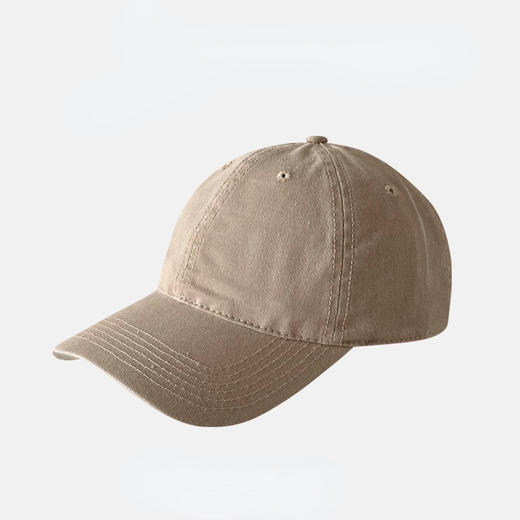 纯色均码水洗棒球帽 复古鸭舌帽 男女遮阳网球防晒帽子（尺码可调节 56-59cm） 商品图8