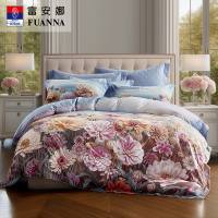 富安娜国绣独幅床单四件\国色系列·云境花语