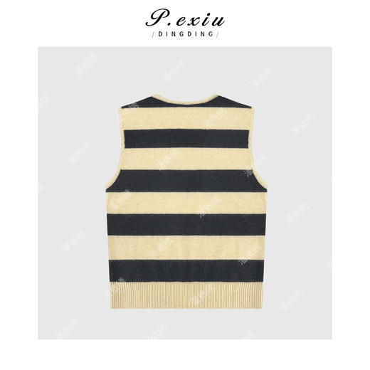 04-1潘依绣丁丁宠粉韩系休闲百搭V领针织背心Q51423 商品图1