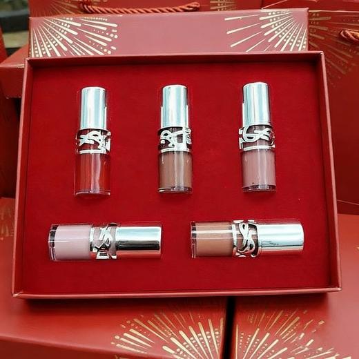 【领券到手价188元'送礼盒礼袋】圣罗兰YSL 啵啵唇冻水光唇蜜唇釉小样五件套新春版套盒3ml*5支#02#03#04#05#07 香港直邮 全球购 商品图1