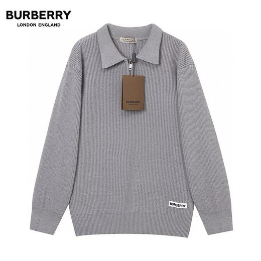 2026秋冬最新款 真材实料 ！巴宝莉新款秋冬休闲半拉链毛衣男士针织衫 商品图2