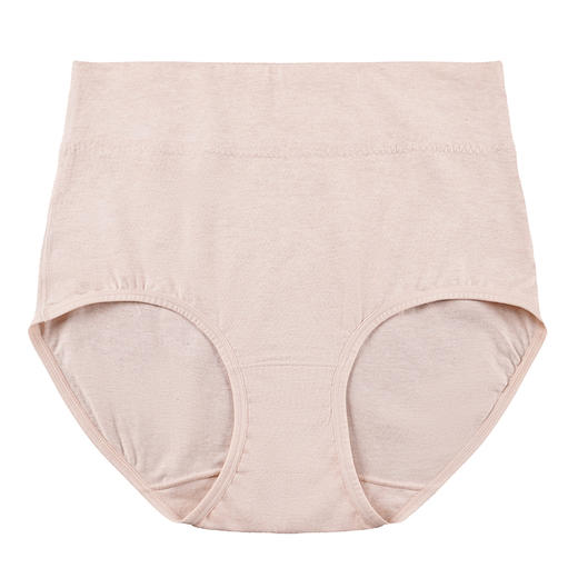 素道有机彩棉女士三角高腰内裤 棕色A类内裤女高腰护肚脐三角短裤 商品图0