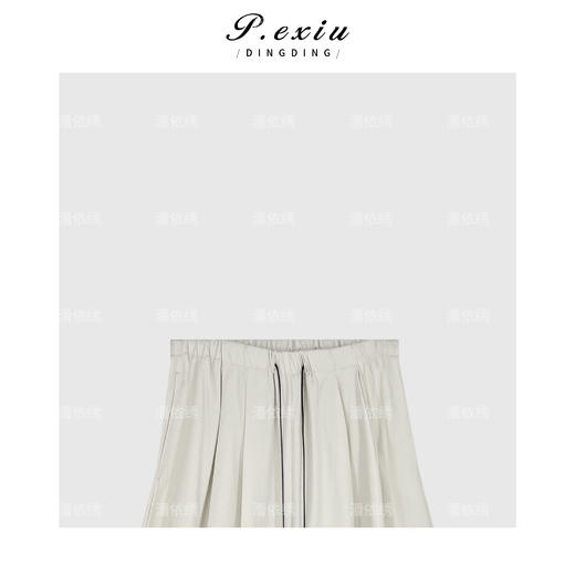 04-6潘依绣丁丁宠粉针织松紧腰头弯刀长裤Q13882 商品图2