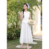 鹿向南「春序织梦」假两件米白色连衣裙女春高级好看无袖长款裙子 商品缩略图2