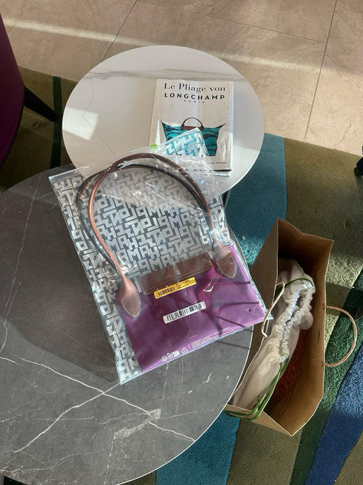 在途国现🐲Longchamp龙骧31cm x 30cm紫红色💜大号长柄1100元 商品图1