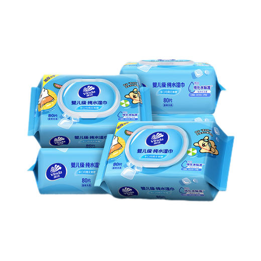 维达线条小狗联名婴儿级纯水湿巾80片温和无香 商品图2