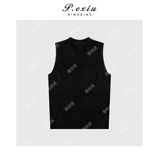 04-2潘依绣丁丁宠粉【夜晚繁星】羊-毛天丝高级感珠片针织背心51189 商品图1