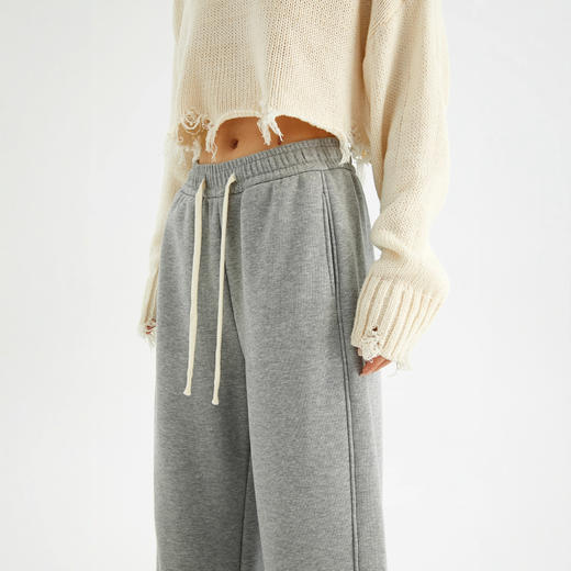 丁摩 【700克羊绒阔腿裤】冬女装仿羊绒保暖宽松卫裤棉直筒高腰显瘦 商品图1