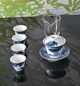 【景德镇陶瓷茶具】苏麻离青茶具  7件套 送礼自用都合适