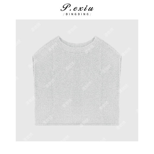 04-6潘依绣丁丁宠粉早春气质无袖短款针织毛衣Q15889 商品图0