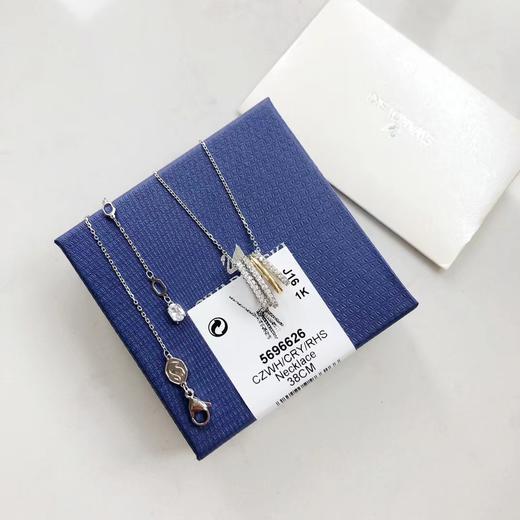 F011808简约时尚不规则项链圈形拼色项链长短可调节 商品图2