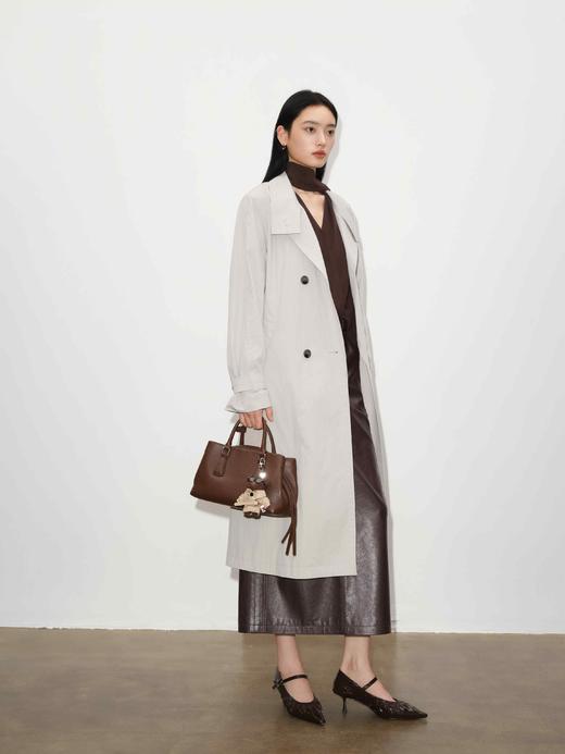 【商场同款】伊芙丽质感冷调收腰长款风衣1G8260281 商品图1