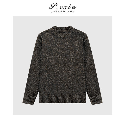 A008潘依绣丁丁宠粉山羊绒羊毛混纺圈圈纱慵懒风柔软亲肤套头针织上衣Q61648 商品图0