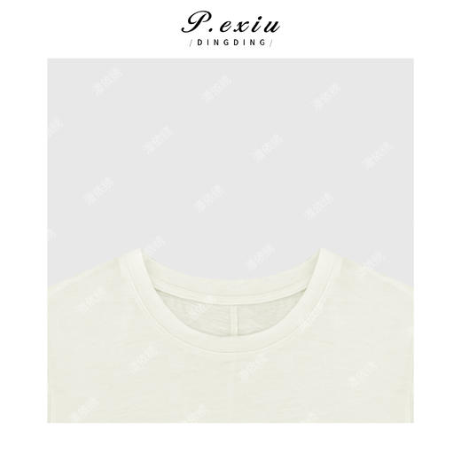 04-3潘依绣丁丁宠粉韩系正肩圆领针织T恤Q9073 商品图2