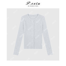 04-2潘依绣丁丁宠粉韩系简约百搭圆领针织上衣Q8492