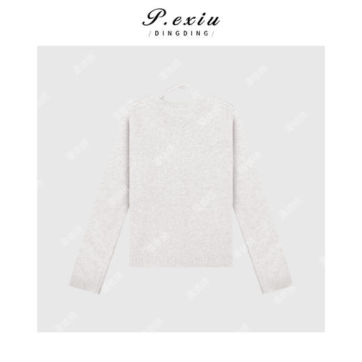 04-2潘依绣丁丁宠粉法式风挂脖设计假两件毛针织衫 Q45080 商品图1