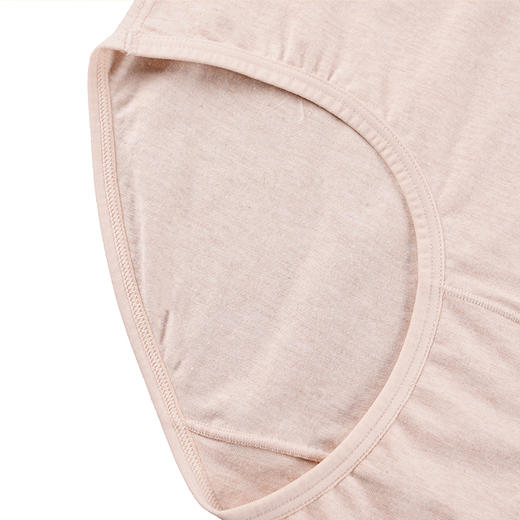 素道有机彩棉女士三角高腰内裤 棕色A类内裤女高腰护肚脐三角短裤 商品图4