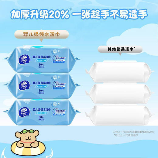 维达线条小狗联名婴儿级纯水湿巾80片温和无香 商品图1