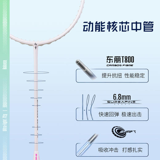 的幸6U超轻羽毛球拍女生 / 青少年专用全碳素省力易上手 商品图1