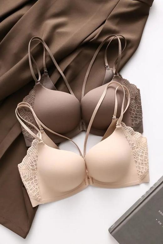 【第二件0元！美背前扣文胸】 无钢圈内衣 女小胸显大加厚内衣 平胸舒适无痕聚拢胸罩 商品图7