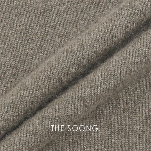 THESOONG|新款女装高级简约纯山羊绒立领黑色毛衣HLMY7881 商品图2