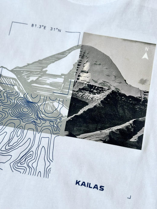 原单正品 KAILAS凯乐石 冈仁波齐山棉质短袖T恤，男女同款
颜色：黑色 白色
尺码：m l xl xxl 商品图4