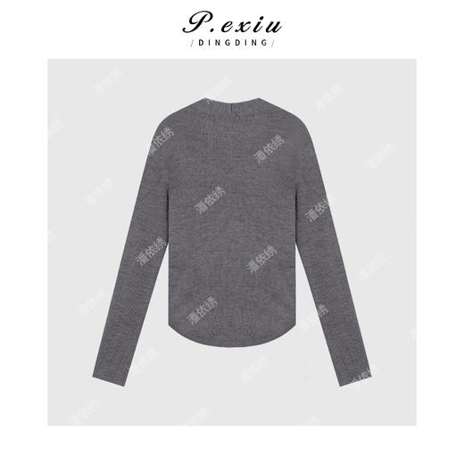 04-2潘依绣丁丁宠粉极简主义鸡心领针织毛衣 Q56045 商品图1