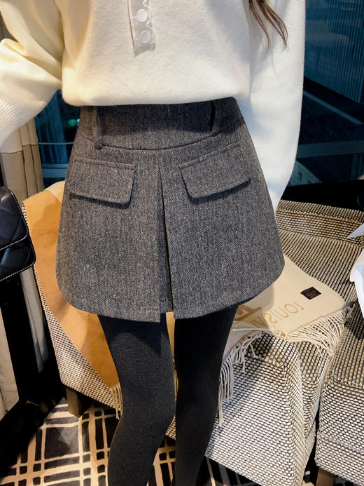 张心子【超模比例】好版型高腰开衩裙裤 U2602031 商品图9