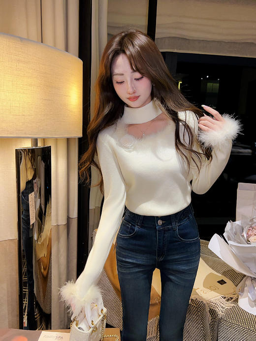 张心子【日常裤王】百搭高腰显比例显高双扣牛仔裤裤子 U2602029 商品图10