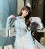 张心子【美学空间】法式甜美斜肩系带上衣 U2602005 商品缩略图2