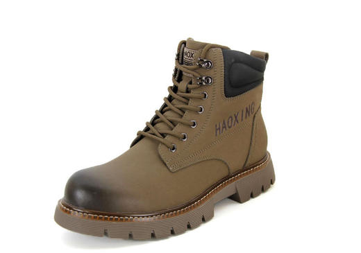 豪行男靴秋冬新款13462101时尚真皮百搭休闲马丁靴加厚保暖 商品图1