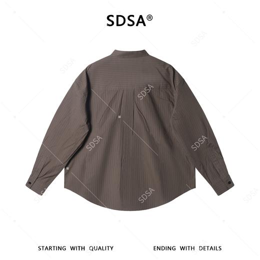 26727SDSA男士秋冬新款痞帅男装潮牌时尚撞色竖纹立领长袖衬衫百搭舒适 商品图5