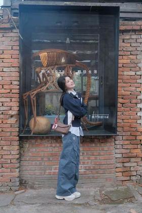 【春上新】【6折】6楼卡帕Kappa百搭背提包2025新款女单肩斜挎包通勤包休闲挎包K0G28BD30原价399现价239