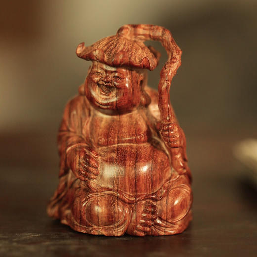 【青山特惠】海黄 | 和气生财·弥勒 一木雕成摆件b40 商品图8